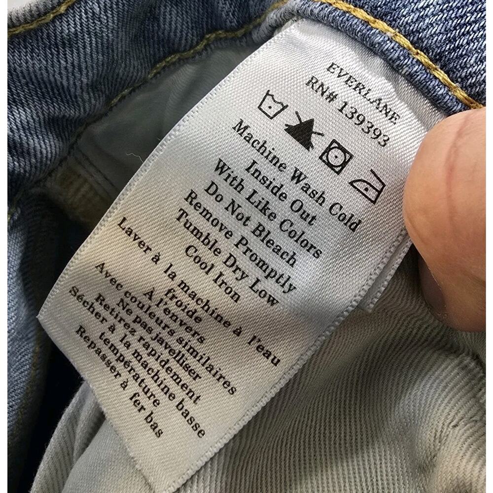 Everlane Jeans Womens 30 Original Cheeky Straight High Rise Light Crop Organic - Picture 10 of 13